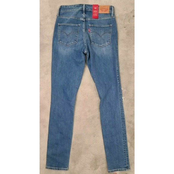 Levi's Women's 721 High Rise Skinny Stretch Distressed Blue Jeans Size 27 - Picture 3 of 4